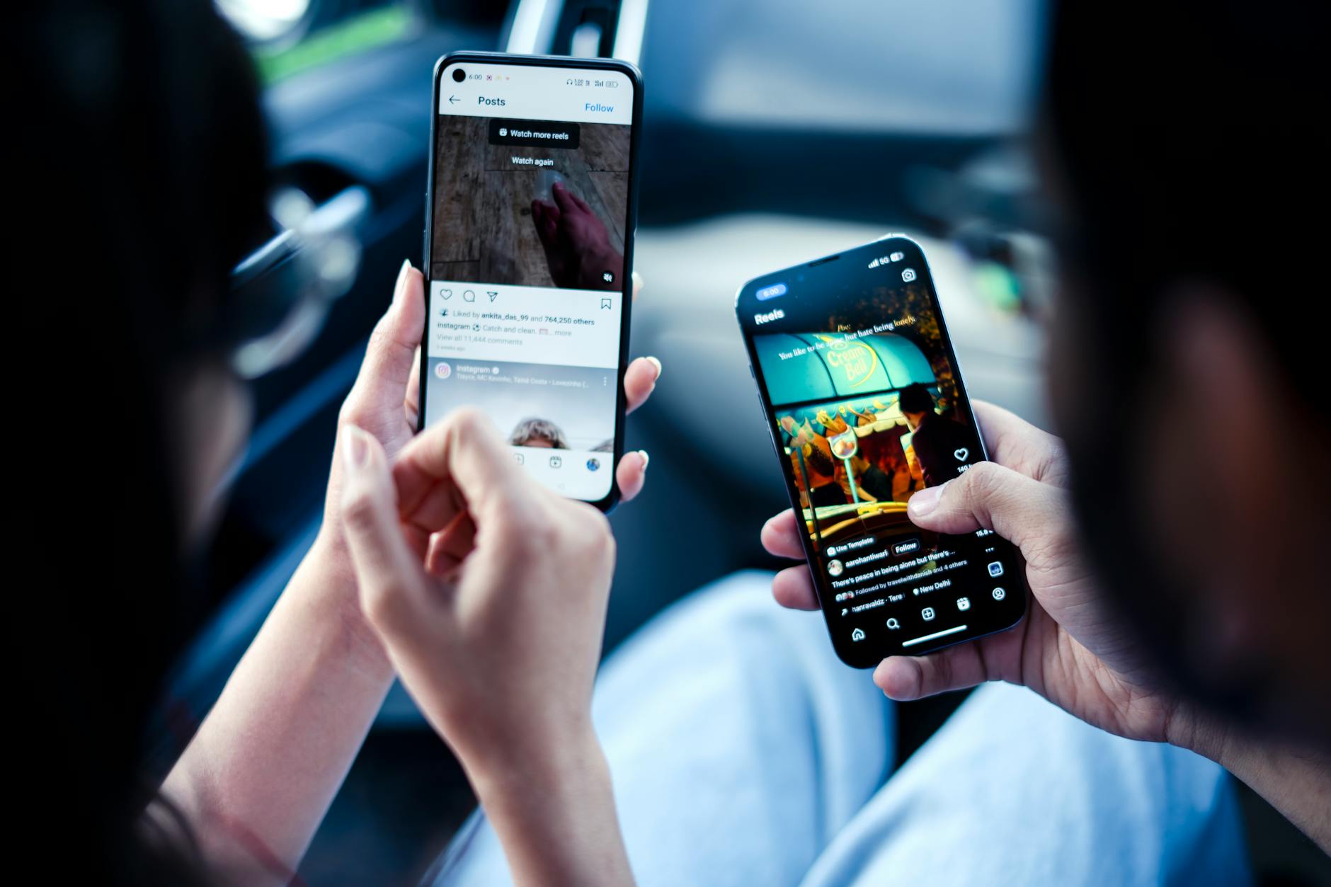 Instagram Reels trending content on mobile phone screen showing March 2026 updates