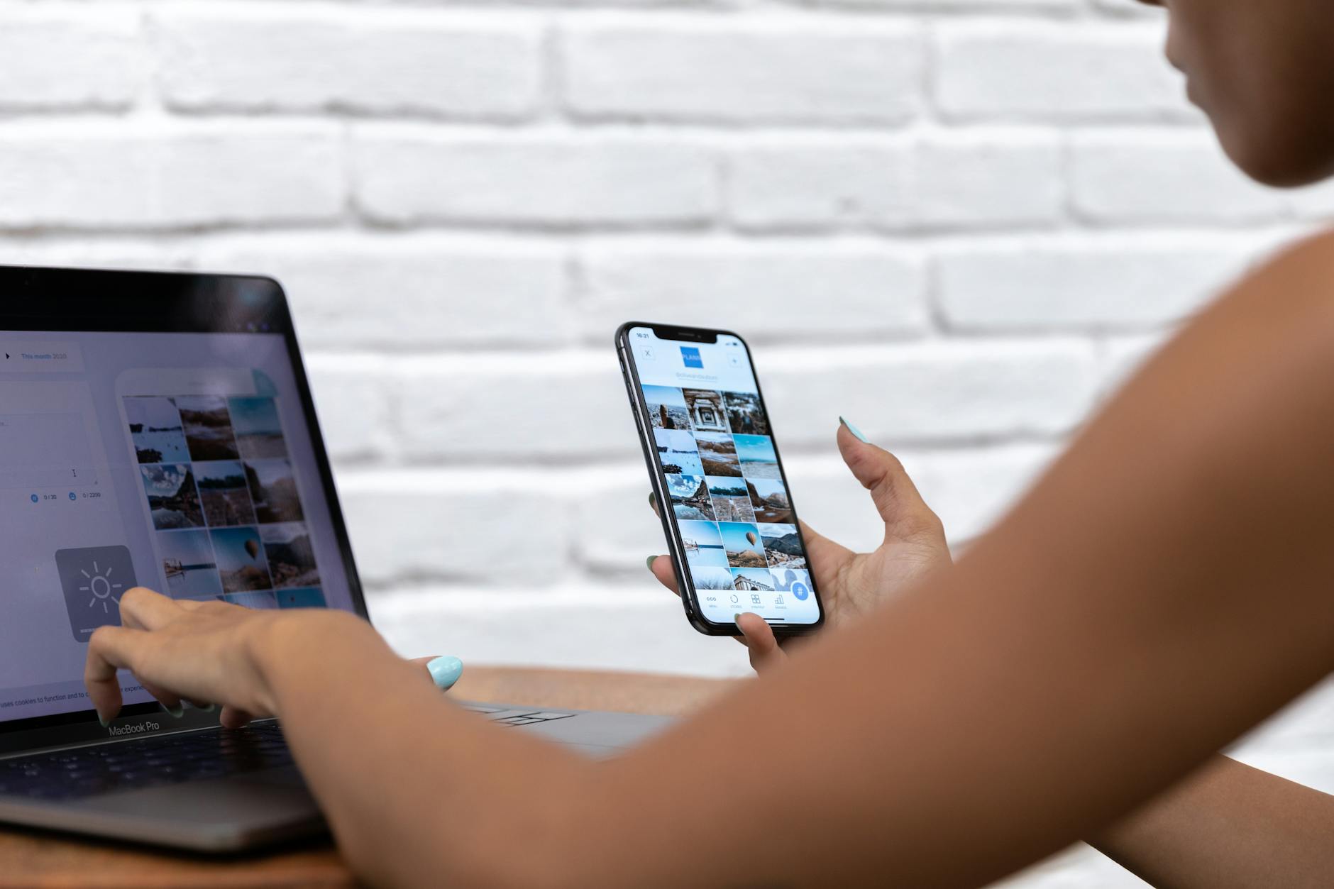 Before and after examples showing one product photo transformed into multiple social media posts